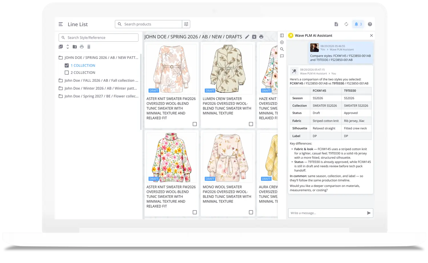 PLM for fashion - AI tools
